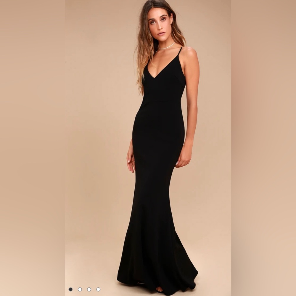 Lulu’s Infinite Glory Black Maxi Dress